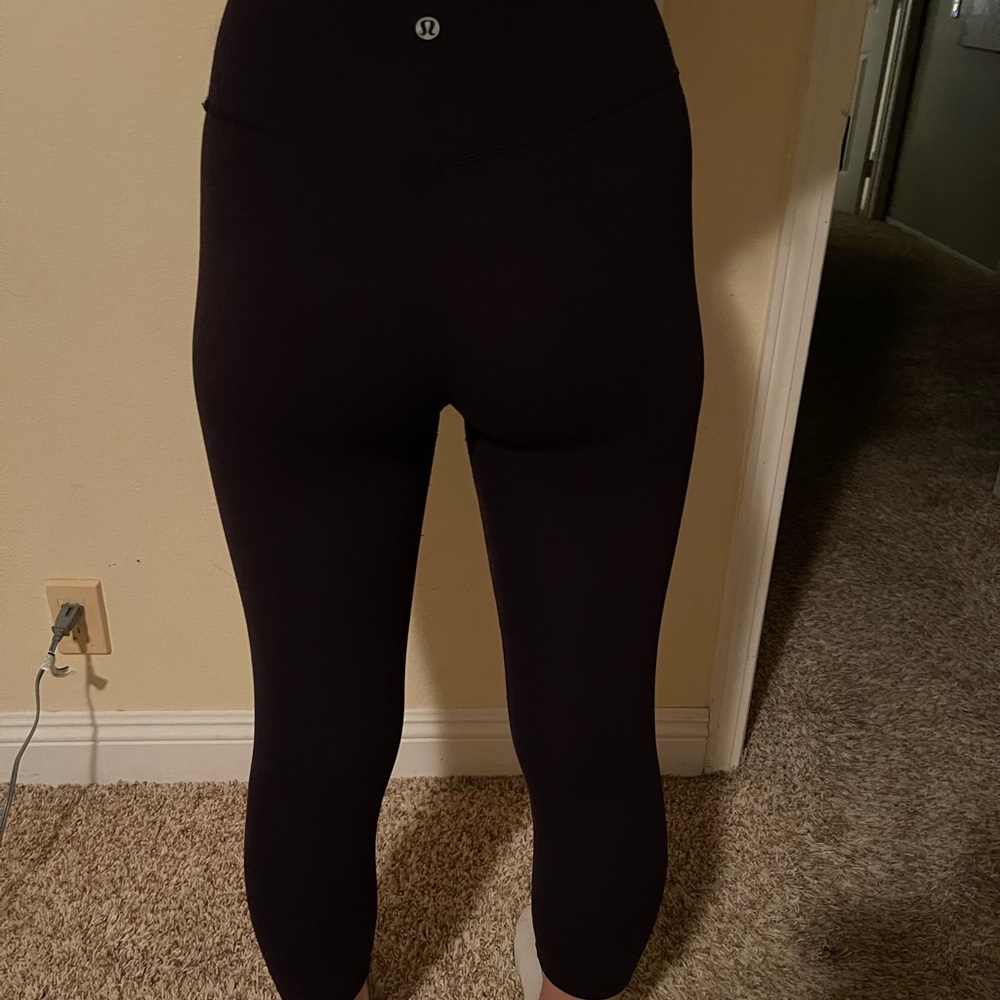 Black Lululemon Align Crop Size 4 Leggings